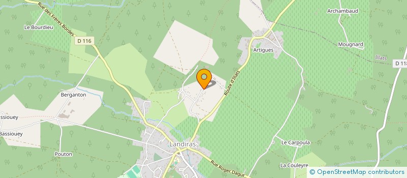 localisation de l'entreprise MONSIEUR JEREMY GOURGUES  LANDIRAS