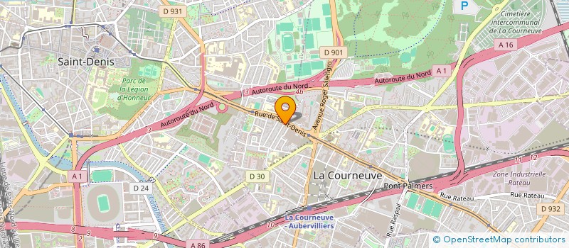 localisation de l'entreprise MONSIEUR JEREMY GRACA à LA COURNEUVE