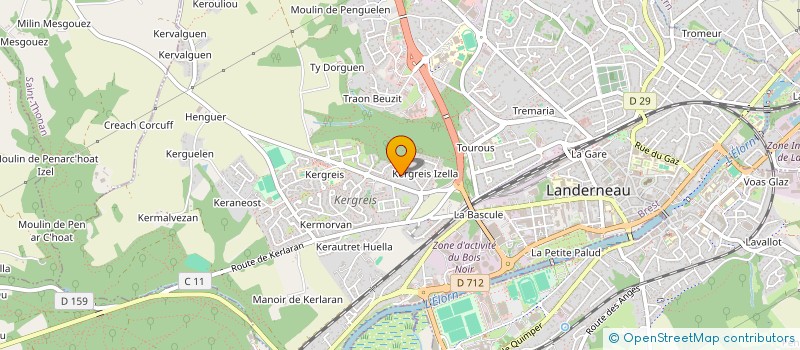 localisation de l'entreprise MONSIEUR JEREMY GUEGUEN  LANDERNEAU