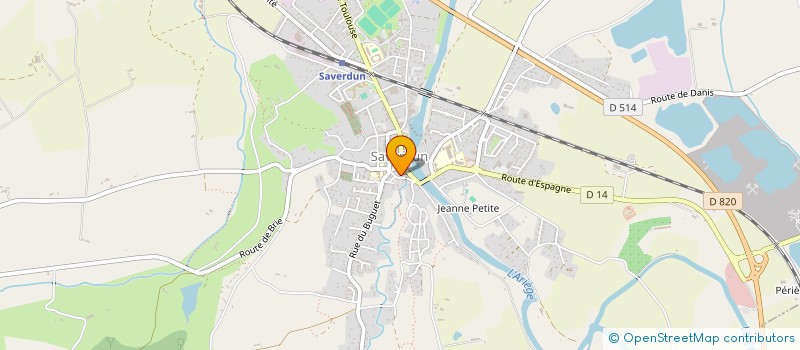 localisation de l'entreprise MONSIEUR JEREMY GUIOT à SAVERDUN