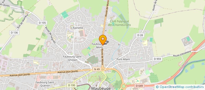 localisation de l'entreprise MONSIEUR JEREMY HALLIER  MAUBEUGE