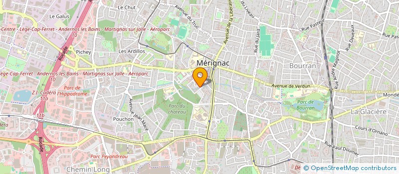 localisation de l'entreprise MONSIEUR JEREMY HELENE  MERIGNAC