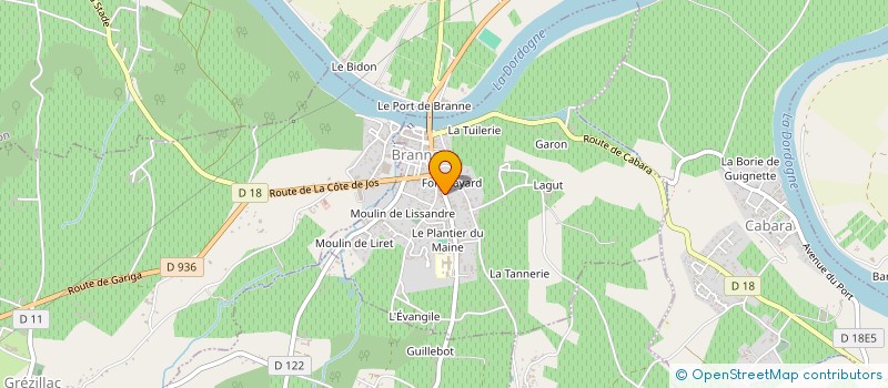 localisation de l'entreprise MONSIEUR JEREMY HELIX  BRANNE