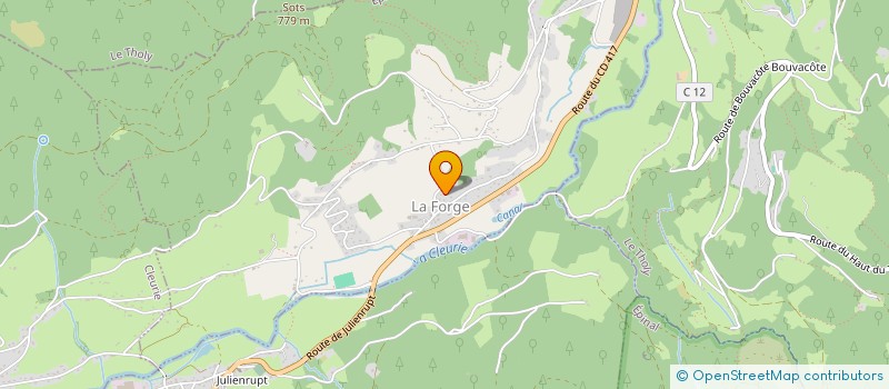 localisation de l'entreprise MONSIEUR JEREMY JEANGEORGES  LA FORGE