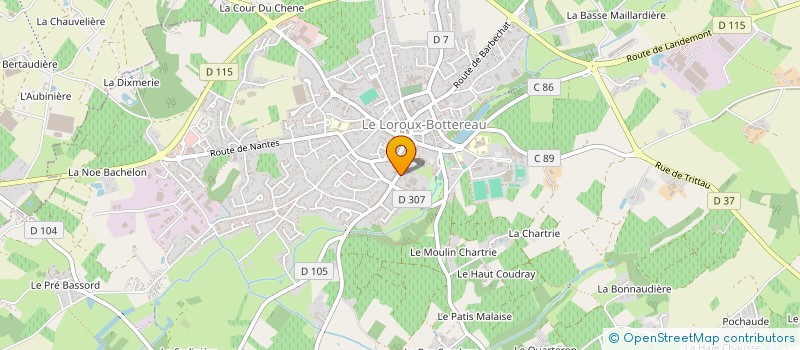 localisation de l'entreprise MONSIEUR JEREMY JOUADET  LE LOROUX-BOTTEREAU