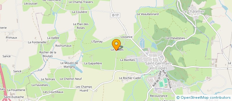 localisation de l'entreprise MONSIEUR JEREMY LAULIER  SAINT-GERMAIN-EN-COGLES