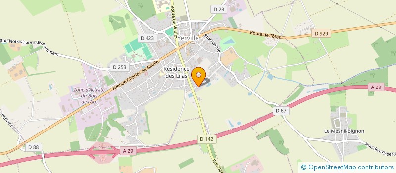 localisation de l'entreprise MONSIEUR JEREMY LEFEBVRE  YERVILLE