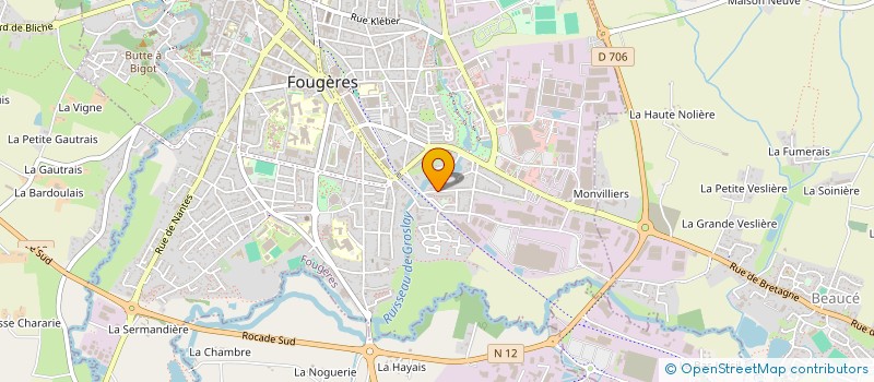 localisation de l'entreprise MONSIEUR JEREMY LEPINE  FOUGERES