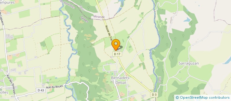 localisation de l'entreprise MONSIEUR JEREMY LESAGE  BERNADETS-DEBAT