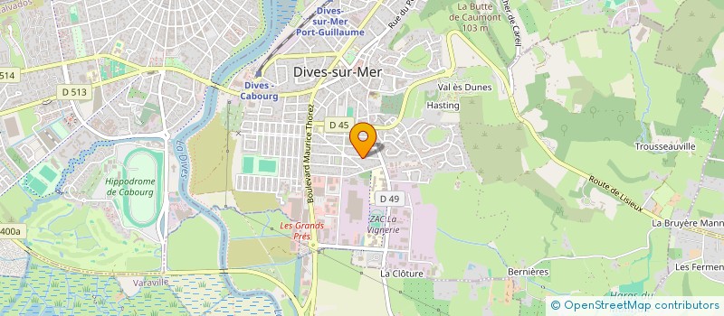 localisation de l'entreprise MONSIEUR JEREMY LETAROUILLY  DIVES-SUR-MER