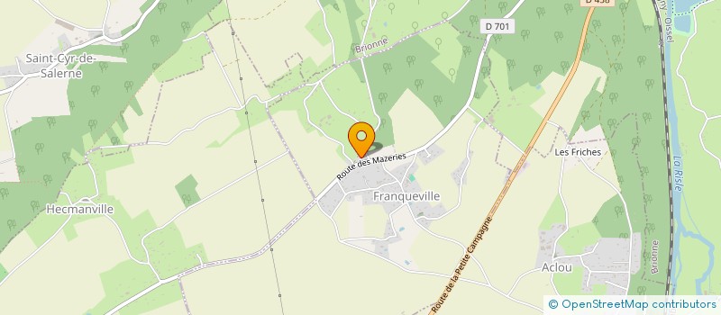 localisation de l'entreprise MONSIEUR JEREMY MARCOTTE  FRANQUEVILLE