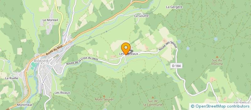 localisation de l'entreprise MONSIEUR JEREMY MASSARDIER  RIOTORD