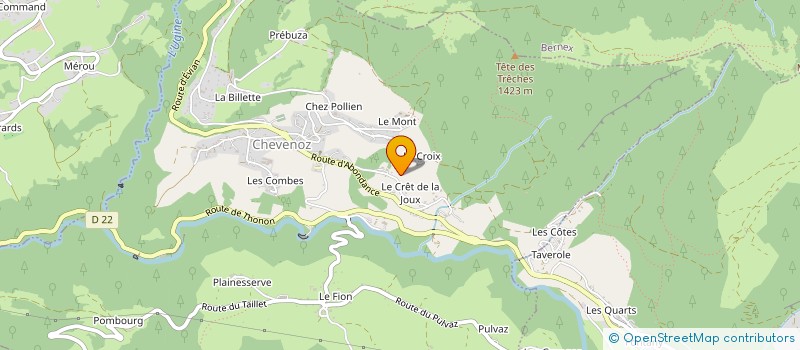 localisation de l'entreprise MONSIEUR JEREMY MASSART  CHEVENOZ