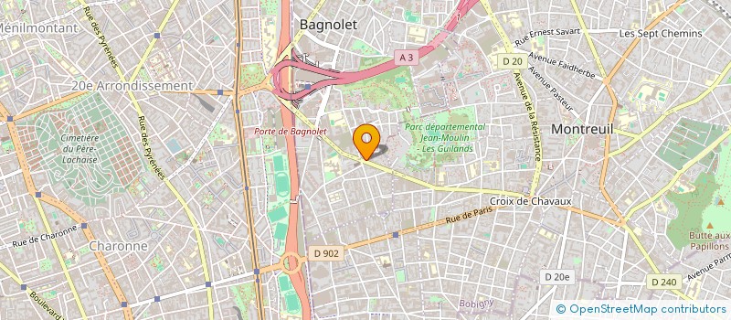 localisation de l'entreprise MONSIEUR JEREMY MATHIEU à BAGNOLET