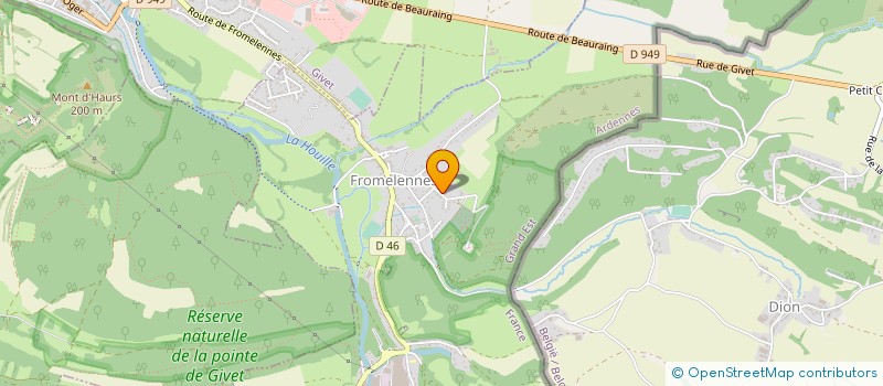 localisation de l'entreprise MONSIEUR JEREMY MERCIER  FROMELENNES