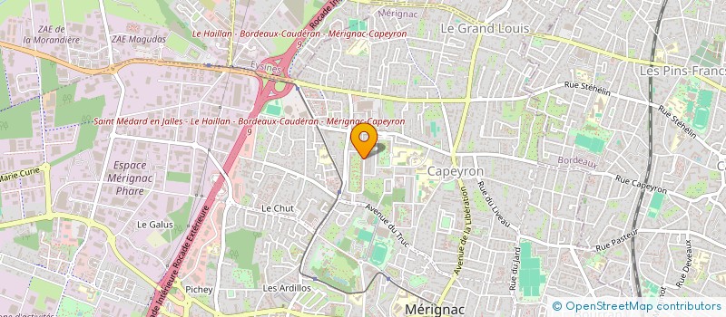 localisation de l'entreprise MONSIEUR JEREMY MOREL  MERIGNAC