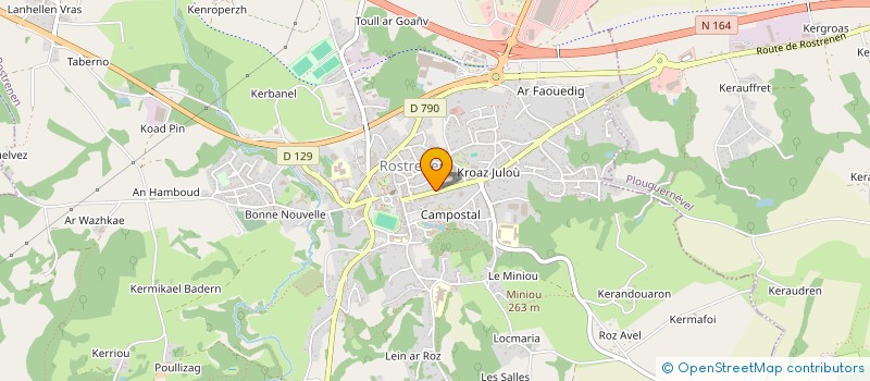 localisation de l'entreprise MONSIEUR JEREMY MOYSAN  ROSTRENEN