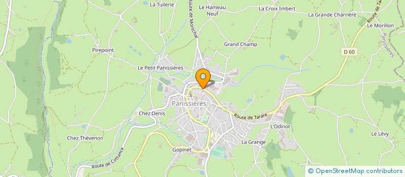 localisation de l'entreprise MONSIEUR JEREMY MURE à PANISSIERES