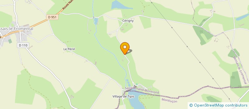 localisation de l'entreprise MONSIEUR JEREMY PARIZOT  BESSAIS-LE-FROMENTAL