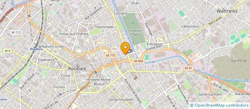 localisation de l'entreprise MONSIEUR JEREMY PERRIGAUD à ROUBAIX
