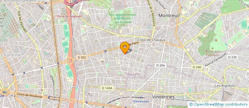 localisation de l'entreprise MONSIEUR JEREMY PERRODEAU à MONTREUIL