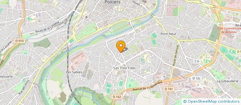 localisation de l'entreprise MONSIEUR JEREMY PEU  POITIERS