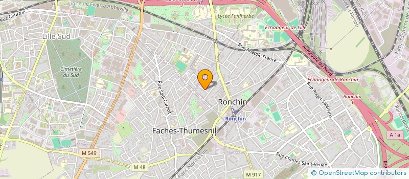 localisation de l'entreprise MONSIEUR JEREMY PICAVET  RONCHIN