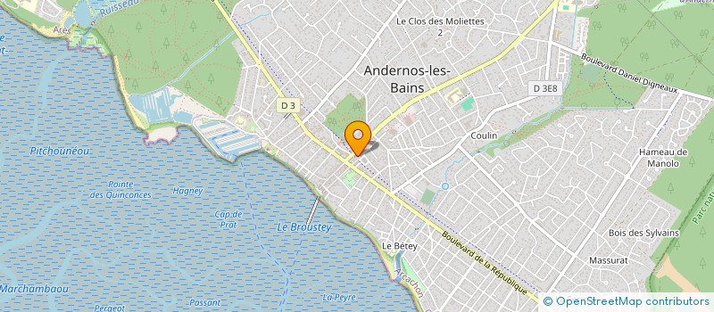 localisation de l'entreprise MONSIEUR JEREMY PORLIER à ANDERNOS-LES-BAINS