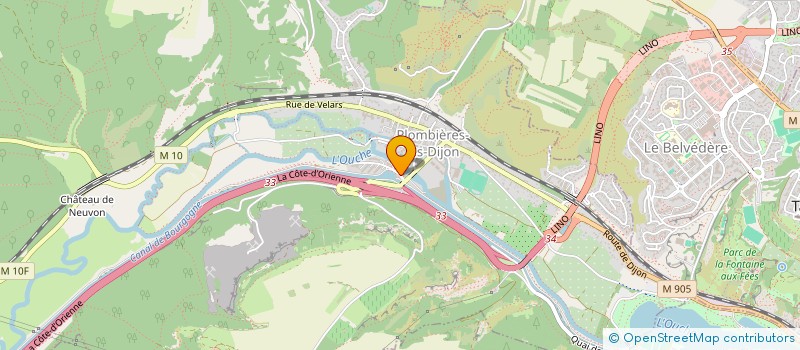 localisation de l'entreprise MONSIEUR JEREMY POUSSET  PLOMBIERES-LES-DIJON