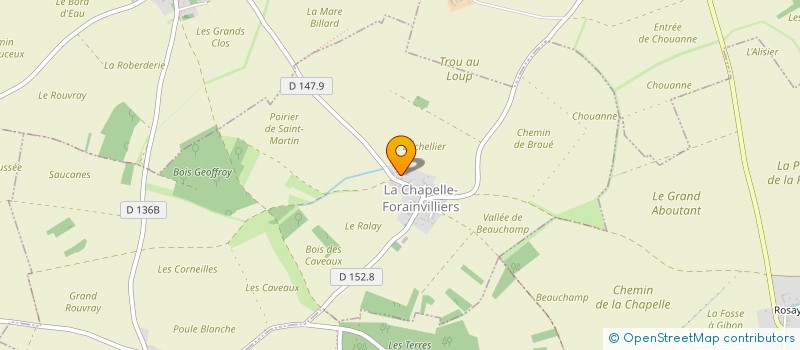 localisation de l'entreprise MONSIEUR JEREMY PRUD'HOMME à LA CHAPELLE-FORAINVILLIERS