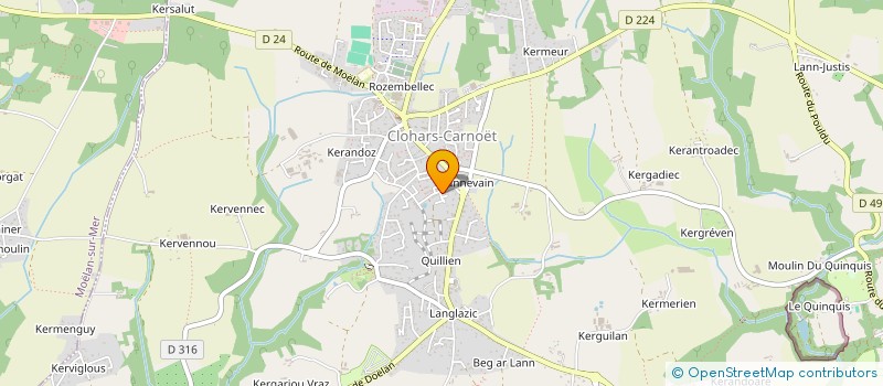 localisation de l'entreprise MONSIEUR JEREMY QUARTO  CLOHARS-CARNOET