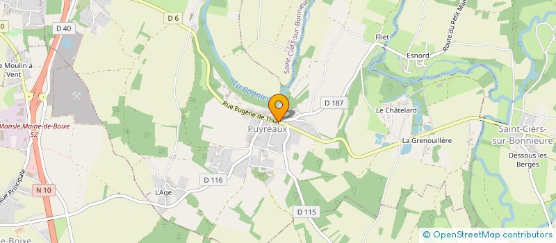 localisation de l'entreprise MONSIEUR JEREMY RENAUD  PUYREAUX