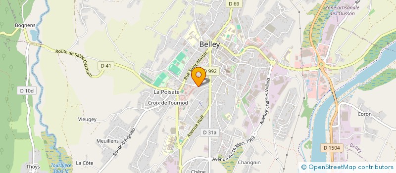 localisation de l'entreprise MONSIEUR JEREMY THOMAS  BELLEY