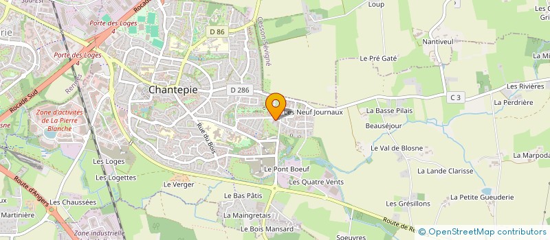 localisation de l'entreprise MONSIEUR JEREMY TOUDIC  CHANTEPIE