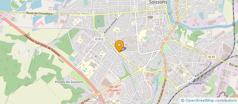 localisation de l'entreprise MONSIEUR JEREMY VAN MEULECOM à SOISSONS