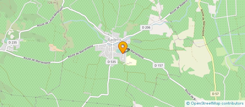 localisation de l'entreprise MONSIEUR JEROME ALAUX  BADENS