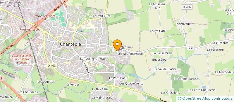 localisation de l'entreprise MONSIEUR JEROME ANODEAU à CHANTEPIE