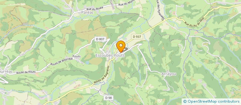 localisation de l'entreprise MONSIEUR JEROME ARRABEU  ESCOUBES-POUTS