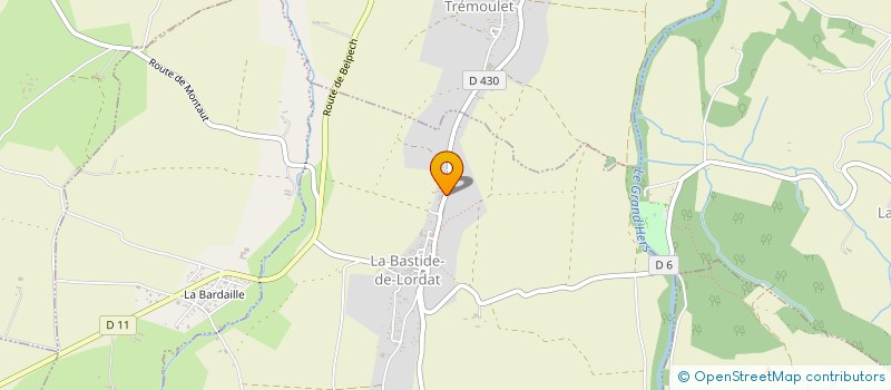 localisation de l'entreprise MONSIEUR JEROME ASSELINE à LA BASTIDE-DE-LORDAT