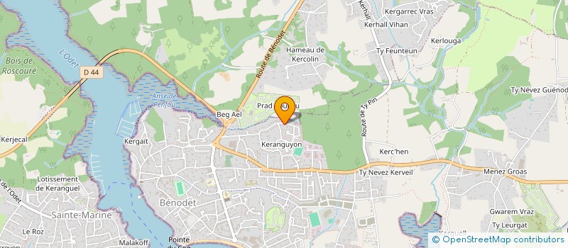 localisation de l'entreprise MONSIEUR JEROME BAHUON  BENODET