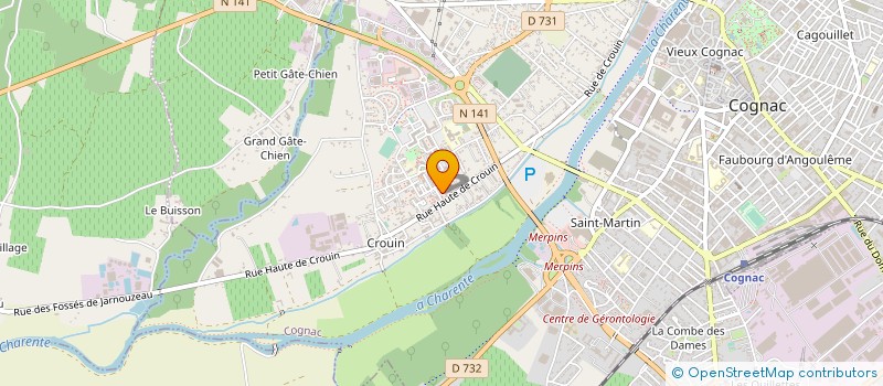 localisation de l'entreprise MONSIEUR JEROME BARON à COGNAC