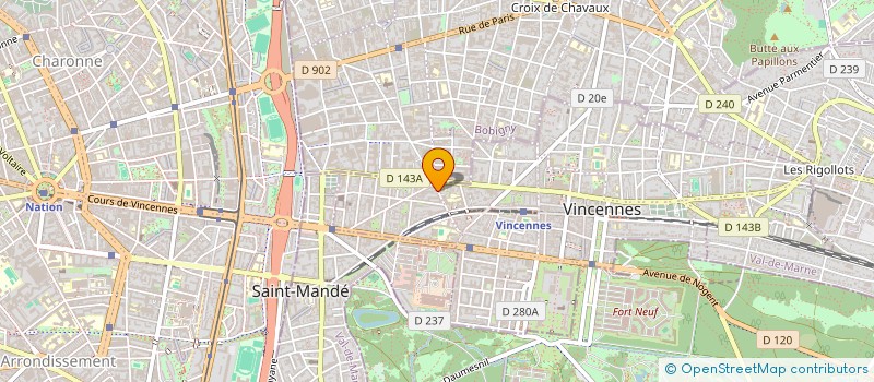 localisation de l'entreprise MONSIEUR JEROME BAYEUX à VINCENNES