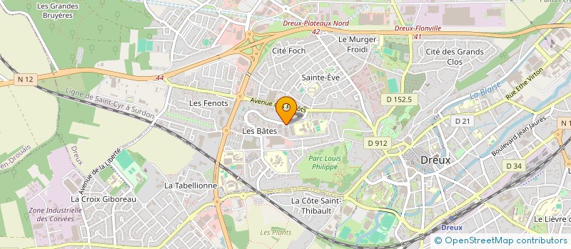 localisation de l'entreprise MONSIEUR JEROME BAZIN à DREUX