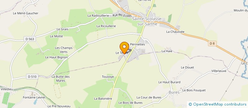 localisation de l'entreprise MONSIEUR JEROME BEAUDOIRE à SAINTE-SCOLASSE-SUR-SARTHE