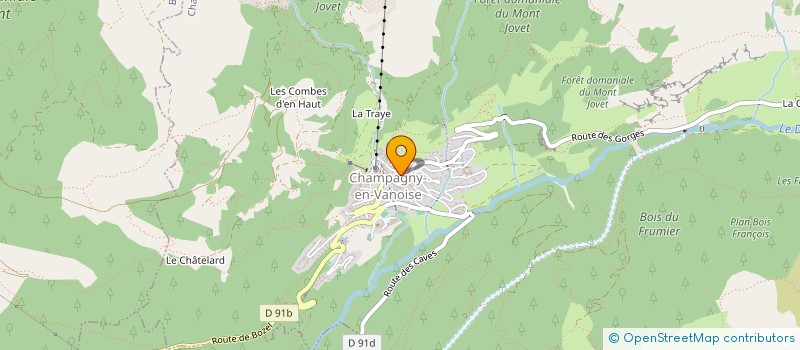 localisation de l'entreprise MONSIEUR JEROME BELLON à CHAMPAGNY-EN-VANOISE
