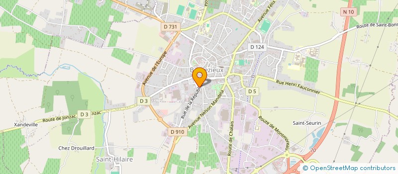localisation de l'entreprise MONSIEUR JEROME BERGER à BARBEZIEUX-SAINT-HILAIRE