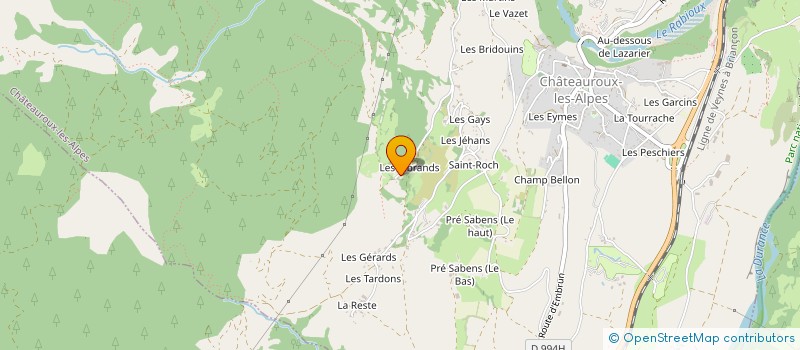 localisation de l'entreprise MONSIEUR JEROME BERTHALON  CHATEAUROUX-LES-ALPES