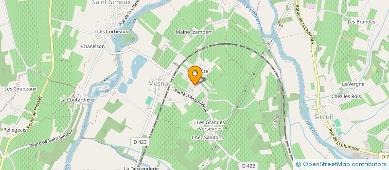 localisation de l'entreprise MONSIEUR JEROME BERTRAND  MOSNAC-SAINT-SIMEUX