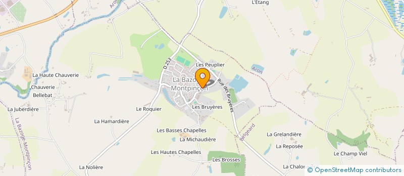 localisation de l'entreprise MONSIEUR JEROME BETTON  LA BAZOGE-MONTPINCON