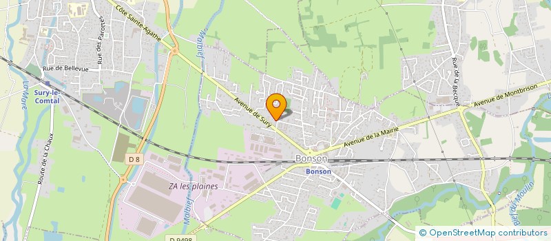 localisation de l'entreprise MONSIEUR JEROME BONNET  BONSON